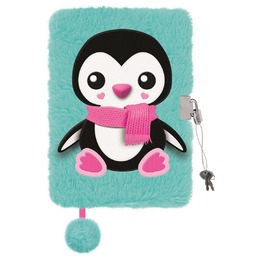 Pamiętnik z kłódką 3D "włochacz" A5 96 kartek MY LITTLE FRIEND, PENGUIN Pamiętnik z kłódką 3D "włochacz" A5 96 kartek MY LITTLE FRIEND, PENGUIN - obrazek 1