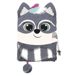 Pamiętnik z kłódką 3D "włochacz" A5 96 kartek RACOON Pamiętnik z kłódką 3D "włochacz" A5 96 kartek RACOON - obrazek 1