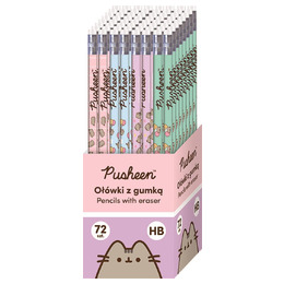Ołówki z gumką tuba 72 sztuk HB PUSHEEN Ołówki z gumką tuba 72 sztuk HB PUSHEEN - obrazek 1