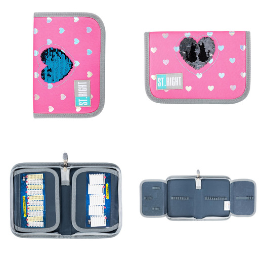 PIÓRNIK DWUKLAPKOWY BEZ WYPOSAŻENIA PC-03 STRIGHT SEQUIN CATS/CEKINOWE KOTY mkmk PIÓRNIK DWUKLAPKOWY BEZ WYPOSAŻENIA PC-03 STRIGHT SEQUIN CATS/CEKINOWE KOTY mkmk - obrazek 1