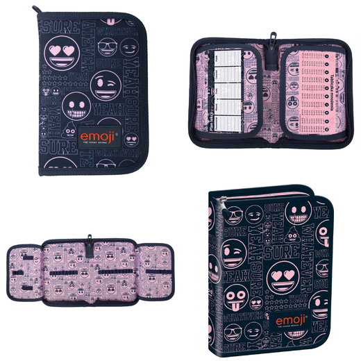 PIÓRNIK DWUKLAPKOWY BEZ WYPOSAŻENIA PC-03 EMOJI PINK CABJ PIÓRNIK DWUKLAPKOWY BEZ WYPOSAŻENIA PC-03 EMOJI PINK CABJ - obrazek 1