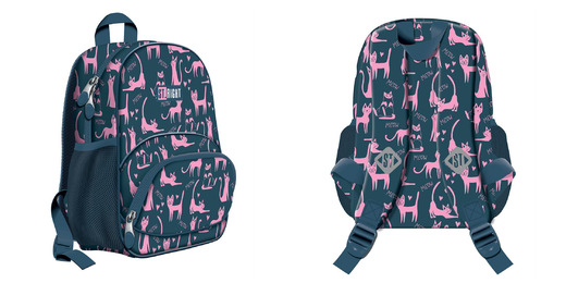 PLECAK MINI 1-KOMOROWY STRIGHT BP-70 LAZY CATS mkmn PLECAK MINI 1-KOMOROWY STRIGHT BP-70 LAZY CATS mkmn - obrazek 1