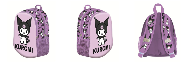 Plecak szkolno-wycieczkowy 11,5" D6 KUROMI VIOLET Plecak szkolno-wycieczkowy 11,5" D6 KUROMI VIOLET - obrazek 1