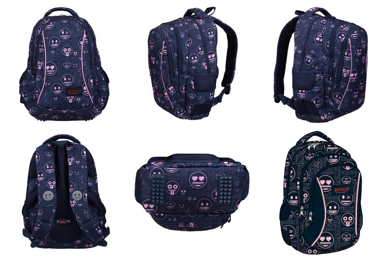 PLECAK 3-KOMOROWY BP-26 EMOJI PINK CABJ PLECAK 3-KOMOROWY BP-26 EMOJI PINK CABJ - obrazek 1