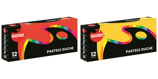 Pastele suche 12 kolorów MONA Pastele suche 12 kolorów MONA - obrazek 1