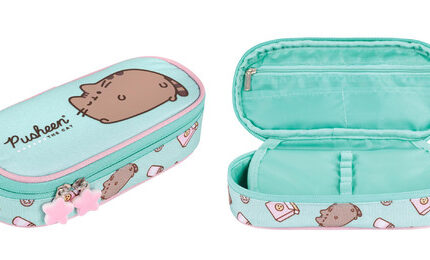 Piórnik saszetka usztywniona z wewnętrzną klapką PUSHEEN MINT