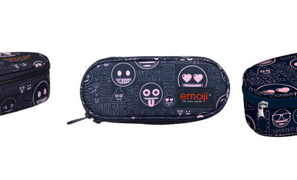 PIÓRNIK SASZETKA USZTYWNIONA Z WEWNĘTRZNĄ KLAPKĄ PC-01 EMOJI PINK CABJ