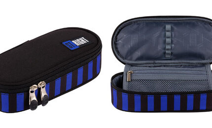 Piórnik saszetka usztywniona z wewnętrzną klapką PC1 BLACK & BLUE