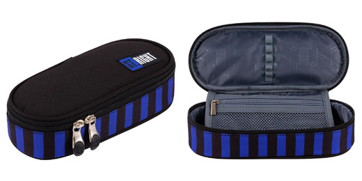 Piórnik saszetka usztywniona z wewnętrzną klapką PC1 BLACK & BLUE Piórnik saszetka usztywniona z wewnętrzną klapką PC1 BLACK & BLUE - obrazek 1