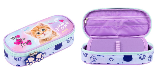Piórnik saszetka usztywniona z wewnętrzną klapką PCL1 MY LITTLE FRIEND, PASTEL KITTY Piórnik saszetka usztywniona z wewnętrzną klapką PCL1 MY LITTLE FRIEND, PASTEL KITTY - obrazek 1