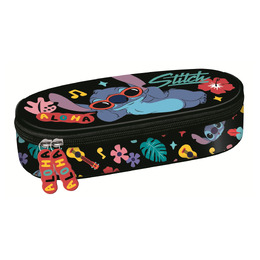 Piórnik saszetka usztywniona z wewnętrzną klapką STITCH BLACK ALOHA Piórnik saszetka usztywniona z wewnętrzną klapką STITCH BLACK ALOHA - obrazek 1