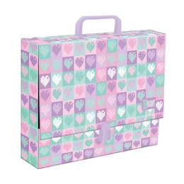 Teczka z rączką A4, XL 33 x 24,8 x 9 cm CANDY HEARTS Teczka z rączką A4, XL 33 x 24,8 x 9 cm CANDY HEARTS - obrazek 1