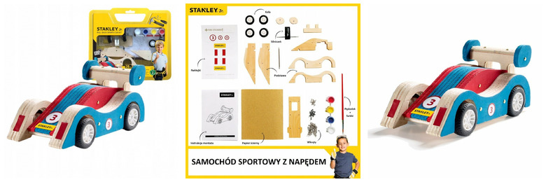 PROMO Samochód sportowy z napędem do składania JK030-SY STANLEY Jr PROMO Samochód sportowy z napędem do składania JK030-SY STANLEY Jr - obrazek 1