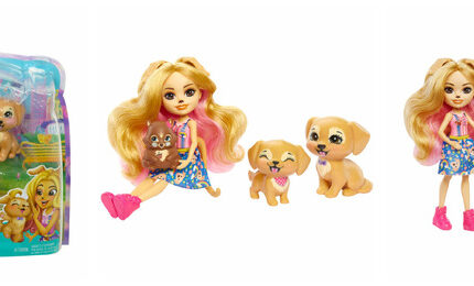 Enchantimals Lalka Gerika Golden Retriever i rodzina piesków Retriever HHB85 p8 MATTEL