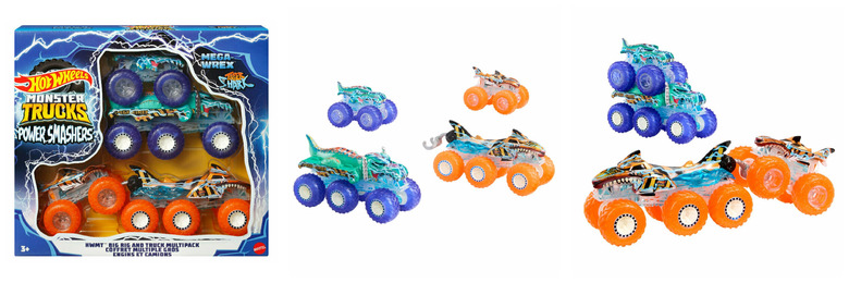 Hot Wheels Monster Trucks Power Smashers Zestaw pojazdów HYJ29 MATTEL Hot Wheels Monster Trucks Power Smashers Zestaw pojazdów HYJ29 MATTEL - obrazek 1