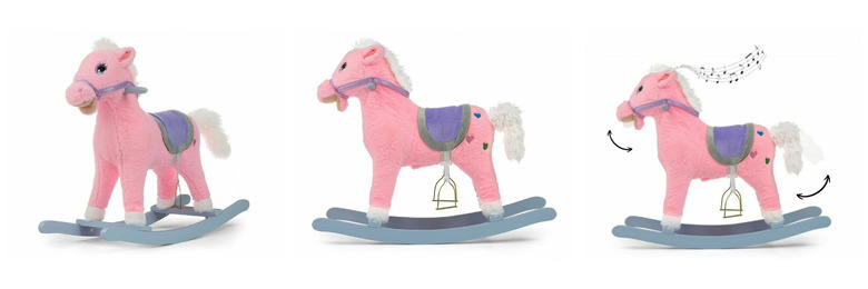 Koń na biegunach Łatek Pink Milly Mally Koń na biegunach Łatek Pink Milly Mally - obrazek 1