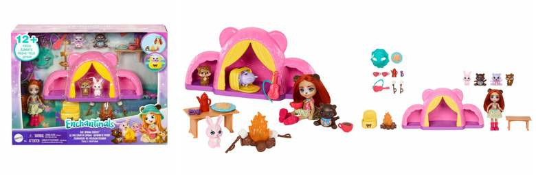 PROMO Enchantimals Wycieczka pod namiot Zestaw + Lalka miś HTW71 MATTEL PROMO Enchantimals Wycieczka pod namiot Zestaw + Lalka miś HTW71 MATTEL - obrazek 1