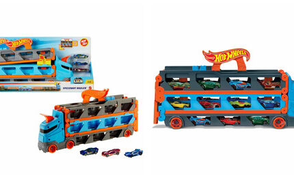 Hot Wheels Wyścigowy transporter 2w1 Speedway hauler HGH33 MATTEL