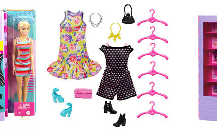 Barbie Szafa Barbie + lalka i akcesoria HJL66 MATTEL