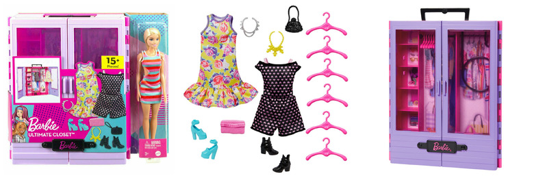 Barbie Szafa Barbie + lalka i akcesoria HJL66 MATTEL Barbie Szafa Barbie + lalka i akcesoria HJL66 MATTEL - obrazek 1