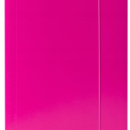 Teczka z gumką OFFICE PRODUCTS, karton, A4, 300gsm, 3-skrz., różowa