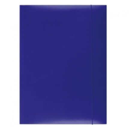 Teczka z gumką OFFICE PRODUCTS, karton, A4, 300gsm, 3-skrz., niebieska