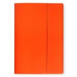 Teczka z gumką OFFICE PRODUCTS, karton, A4, 300gsm, 3-skrz., pomarańczowa