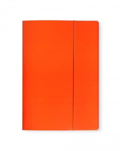 Teczka-lakierowana-z-gumka-A4-pomaranczowa.-8796- Teczka z gumką OFFICE PRODUCTS, karton, A4, 300gsm, 3-skrz., pomarańczowa - obrazek 1
