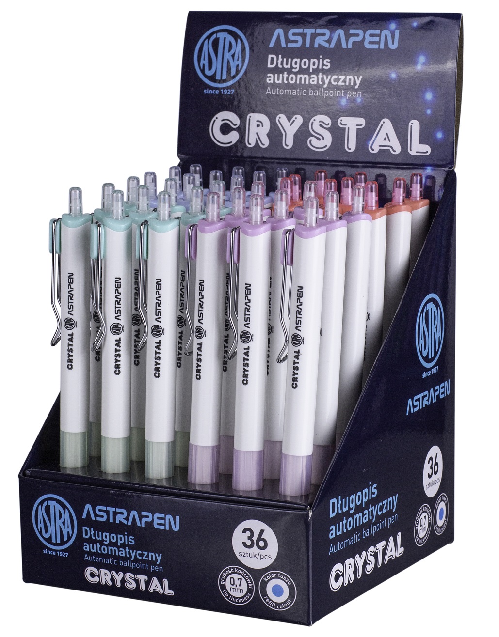 Długopis automatyczny 0,7 mm ASTRAPEN Crystal white, Długopis automatyczny 0,7 mm ASTRAPEN Crystal white, - obrazek 1
