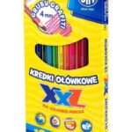 Kredki ołówkowe hexagonalne ASTRA GRAFIT XXL 4 mm - 12 kolorów z temperówką