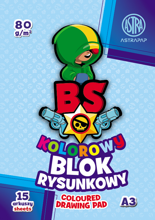 Blok kolorowy barwiony w masie ASTRAPAP A3 80g 15 ark "Pixel&Rabbit" Blok kolorowy barwiony w masie ASTRAPAP A3 80g 15 ark "Pixel&Rabbit" - obrazek 1