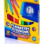 FLAMASTRY STOŻKOWE - 12 Kolorów ASTRA