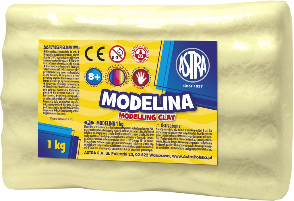 Modelina "cukiernicza zabawa" Astra 1 kg cytrynowa Modelina "cukiernicza zabawa" Astra 1 kg cytrynowa - obrazek 1