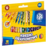 Kredki grafionowe okrągłe ASTRA 18 kolorów - 7/85 mm