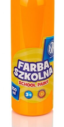 Farba szkolna Astra 250 ml - fluorescencyjna pomarańczowa