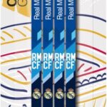 Ołówki grafitowe trójkątne HB z gumką RM-156 REAL MADRID - 4 szt. blister