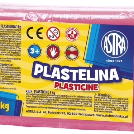 Plastelina Astra 1 kg różowa jasna