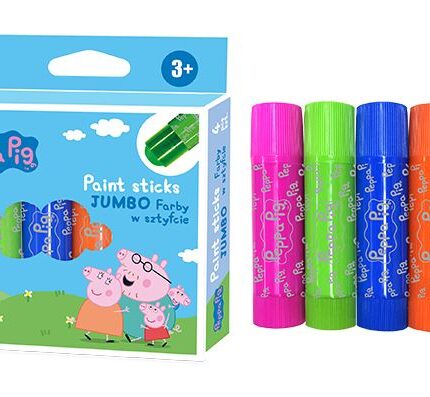 Farby w sztyfcie okrągłe JUMBO Peppa Pig 5 kol.