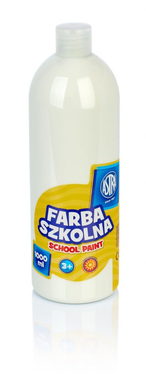 Farba szkolna Astra 1000 ml - biała Farba szkolna Astra 1000 ml - biała - obrazek 1