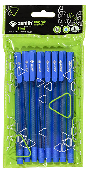 Długopis ze skuwką 0,5 mm ZENITH PIXEL niebieski - 50 szt. box Długopis ze skuwką 0,5 mm ZENITH PIXEL niebieski - 50 szt. box - obrazek 1