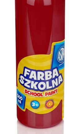 Farba szkolna Astra 500 ml - czerwona ciemna