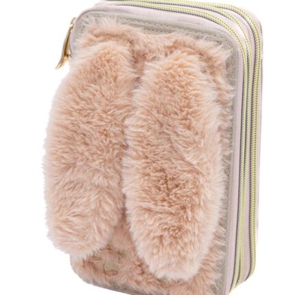 Piórnik JUMBO potrójny z wyposażeniem ASTRABAG FLUFFY BUNNY, AC31