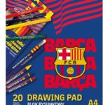 Blok rysunkowy FC BARCELONA A4 100g 20 ark