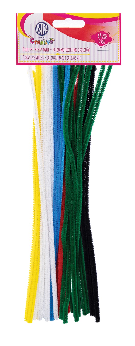 Druciki kreatywne Creativo Astra 6 kol x 300 mm - 48 szt. Podstawowe kolory Druciki kreatywne Creativo Astra 6 kol x 300 mm - 48 szt. Podstawowe kolory - obrazek 1