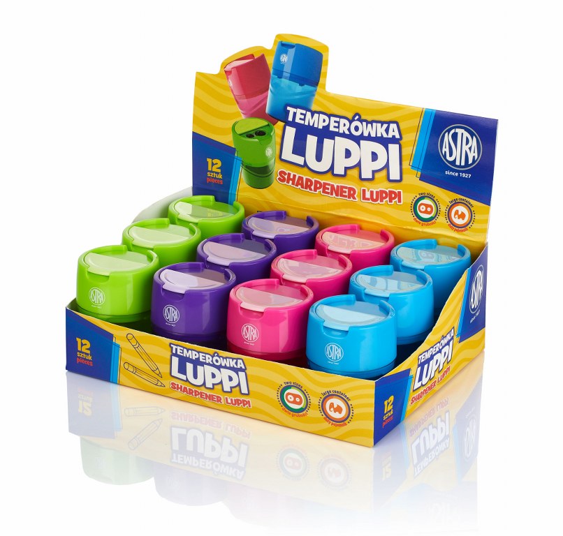 Temperówka 2otwory Astra Luppi dis.12szt. Temperówka 2otwory Astra Luppi dis.12szt. - obrazek 1