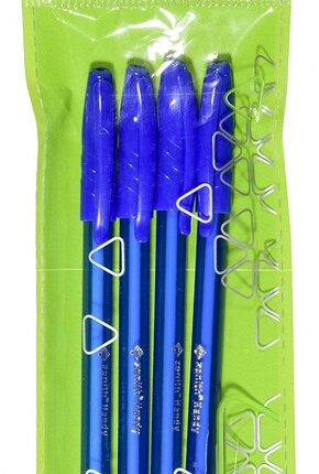 Długopis ze skuwką 0,7 mm ZENITH HANDY niebieski - 4 szt. opp bag