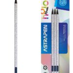 Ołówki z czarnego drewna ASTRAPEN HOLOmania - 3 szt. blister