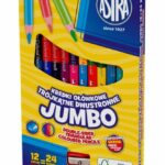 Kredki ołówkowe jumbo ASTRA - 12=24 kolory z temperówką
