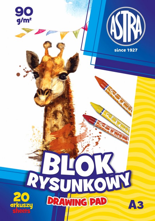Blok rysunkowy ASTRAPAP A3 100g 20 arkuszy Blok rysunkowy ASTRAPAP A3 100g 20 arkuszy - obrazek 1