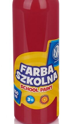 Farby szkolne Astra 250 ml - czerwona ciemna